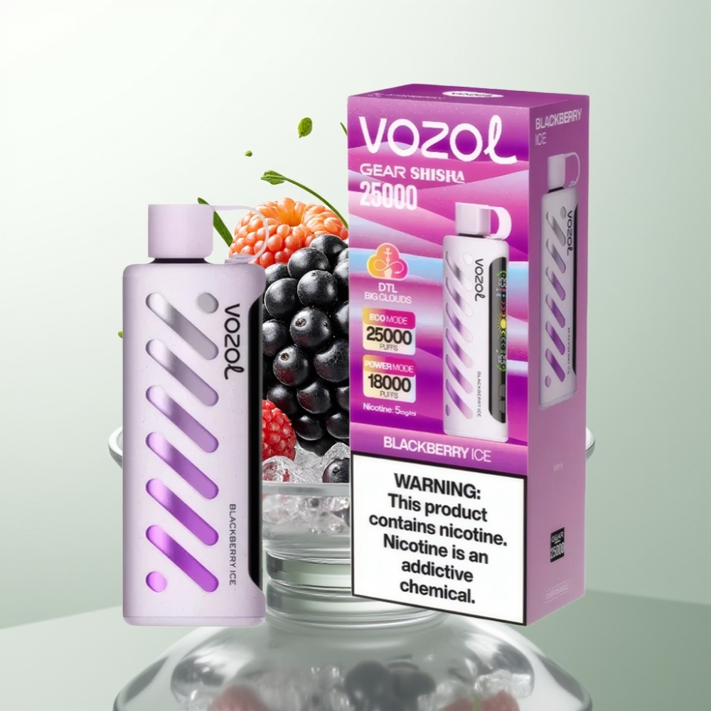 VOZOL Gear Shisha 25000 Puffs Double Mesh 1000mAh Mûre Glacée