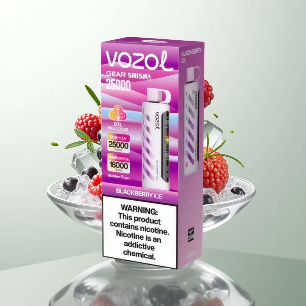 VOZOL Gear Shisha 25000 Puffs Double Mesh 1000mAh Mûre Glacée