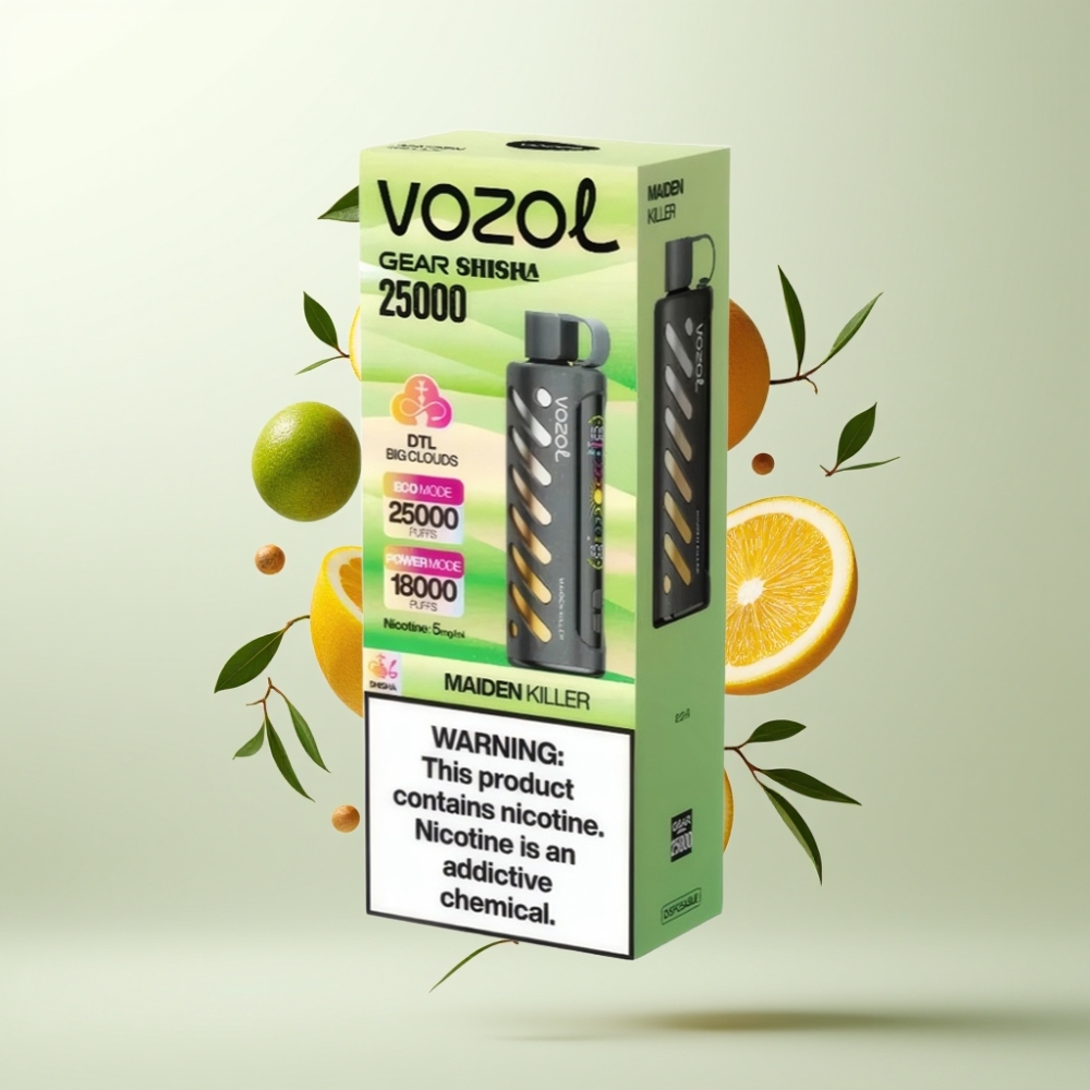 VOZOL Gear Shisha 25000 Puffs Dual Mesh 1000mAh 5mg/ml Tueuse de Jeunes Filles