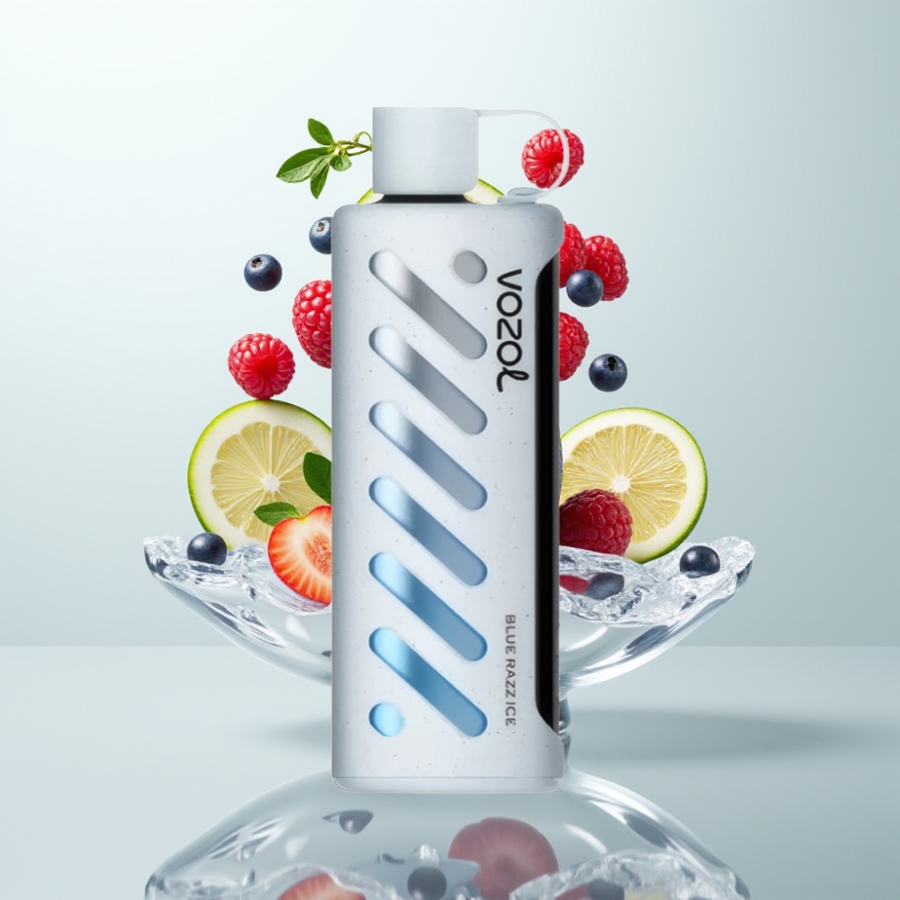 VOZOL Gear Shisha 25000 Puffs Dual Mesh 1000mAh SiLC Tech Blue Razz Glace