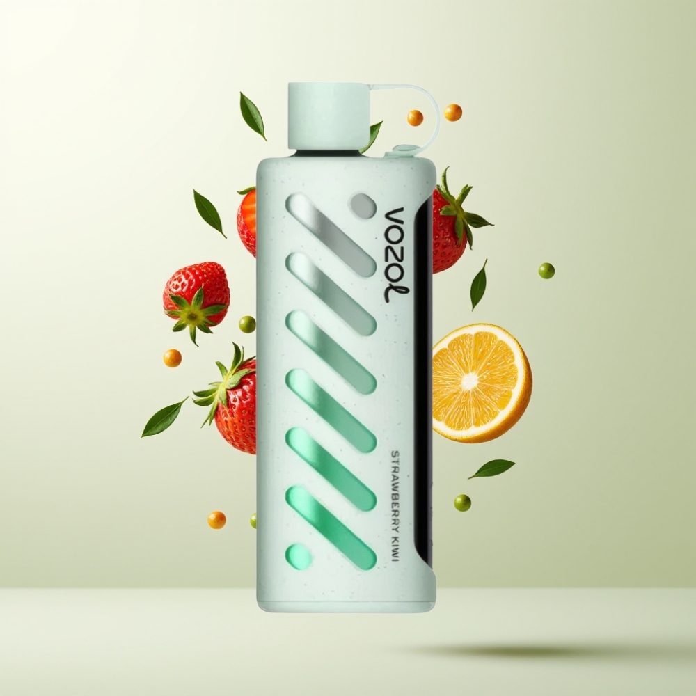 VOZOL Gear Shisha 25000 Puffs Fraise Kiwi 1000mAh 5mg/ml Dual Mesh SiLC Tech