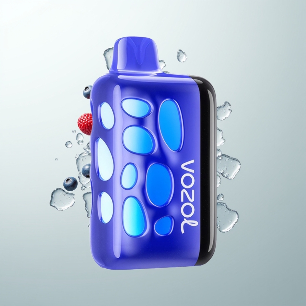 VOZOL RAVE 40000 Puffs 1000mAh Design Vibrant 270° Mode Fête Synchronisée Saveur Myrtille Glacée