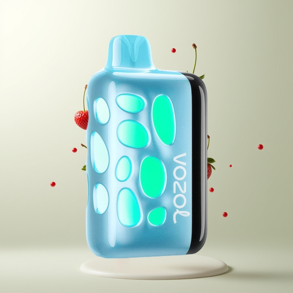 VOZOL RAVE 40000 Puffs Design 270° Lumineux Mode Fête Synchronisée Cerise-Fraise