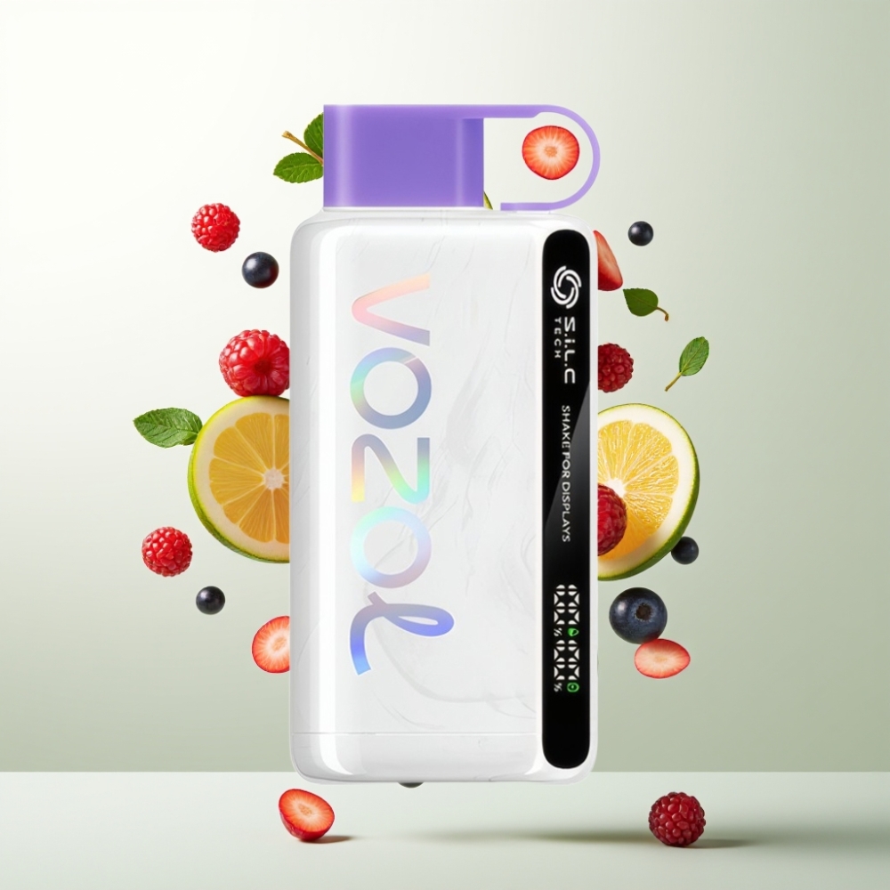 VOZOL STAR 9000/12000 E-liquide Secouer pour Affichage TECH SiLC Protection Embout Charge 30 Plus Rapide Baies Mixtes