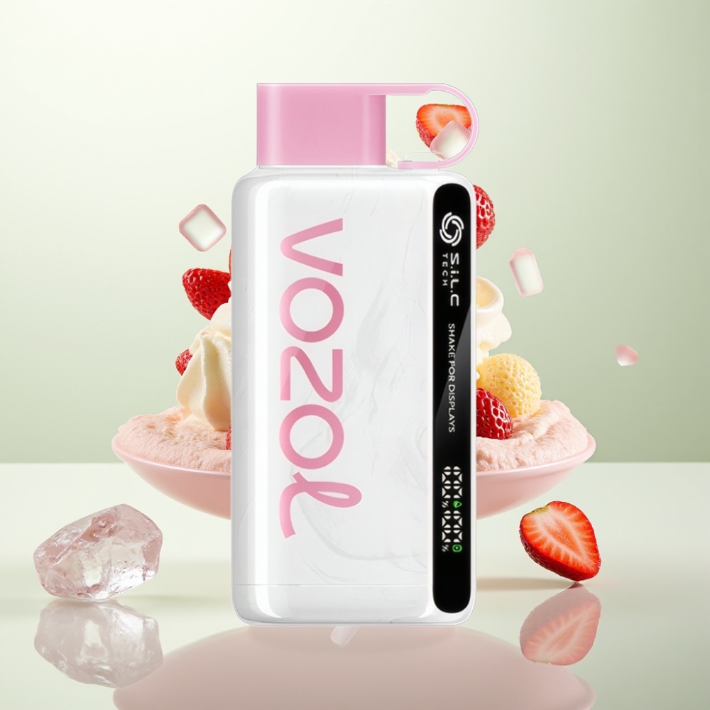 VOZOL STAR 9000/12000 Puffs Glace à la Fraise Charge Rapide 30 Recyclé 650mAh