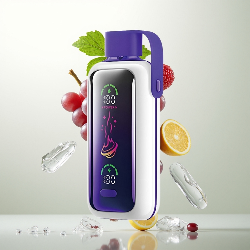 VOZOL Star 20000 Puffs Écran HD 22 Double Mesh 650mAh Glace Raisin