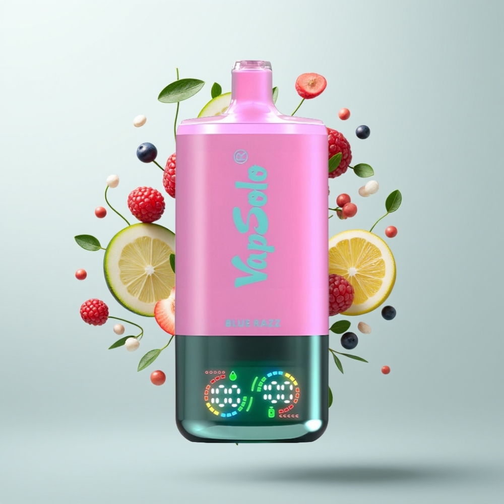 VapSolo Triple 30000 Puffs 40ml 3 Réservoirs Type-C Myrtille-Bleue