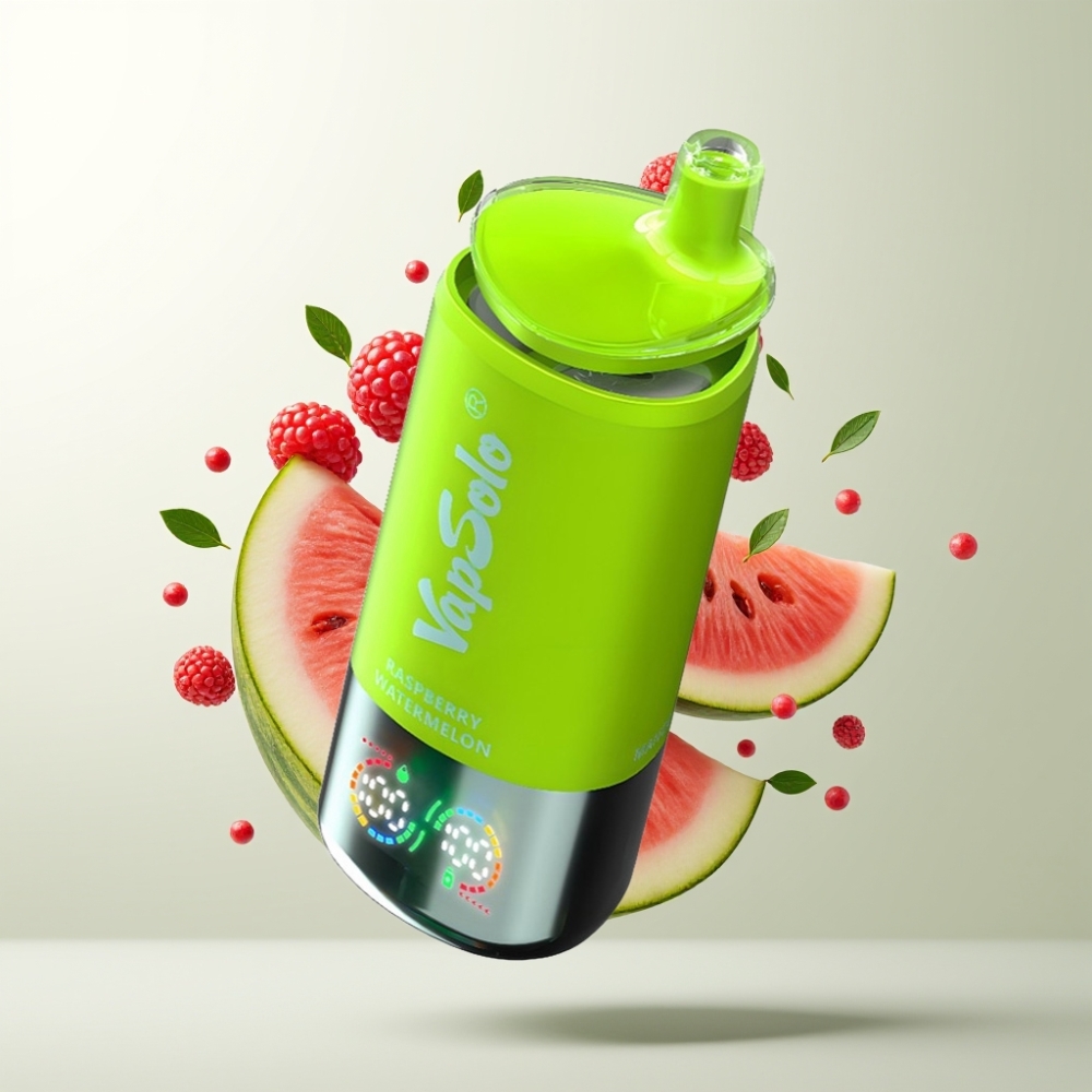 VapSolo Triple 30000 Puffs 40ml Framboise Pastèque Type-C 3 Réservoirs