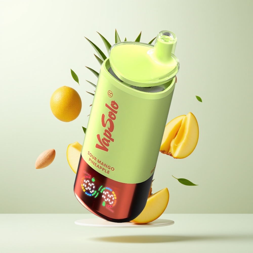 VapSolo Triple 30000 Puffs 40ml Mangue Ananas Aigre 3 Réservoirs Type-C