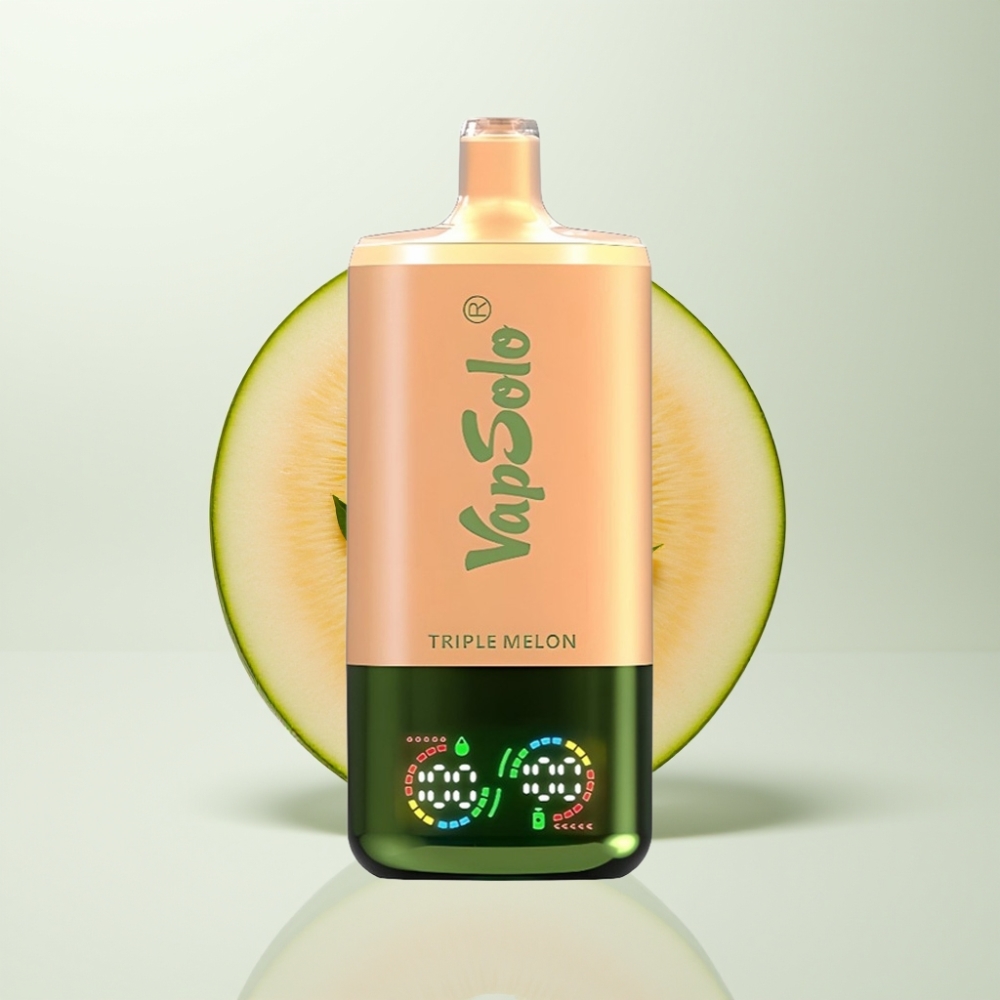 VapSolo Triple 30000 Puffs 40ml Triple Melon 3 Réservoirs Type-C