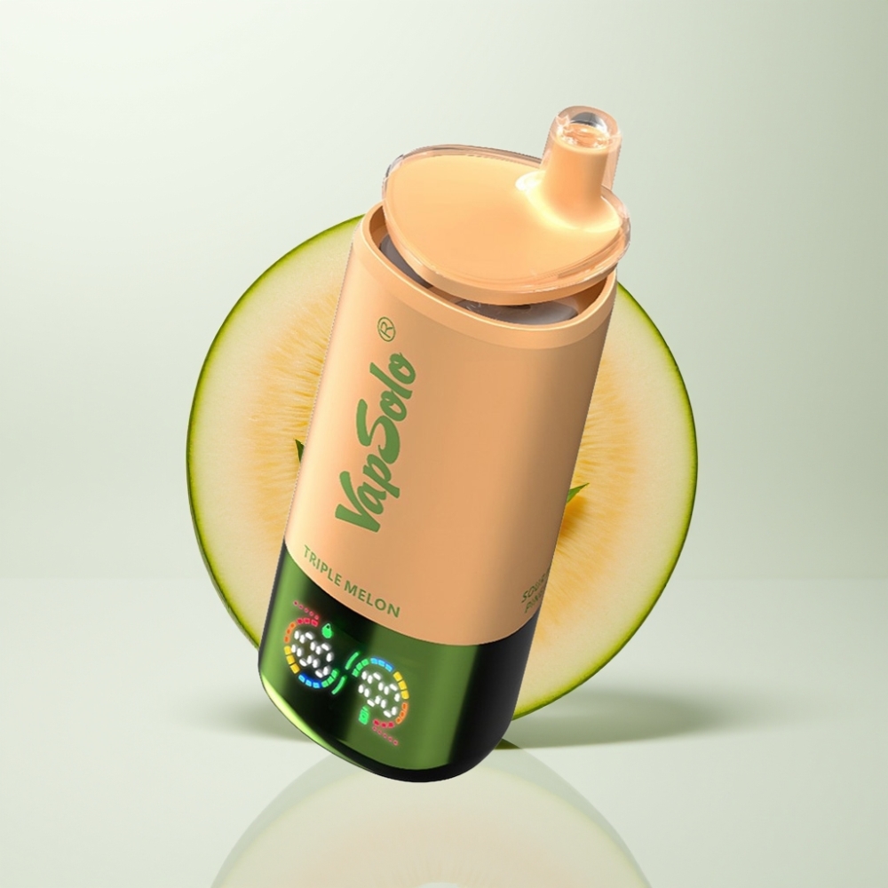 VapSolo Triple 30000 Puffs 40ml Triple Melon 3 Réservoirs Type-C