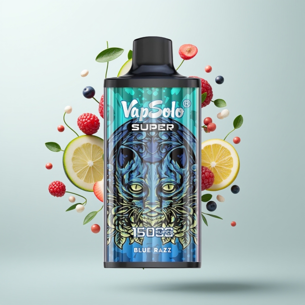 Vapsolo Super 15000 Puffs 40ml Bleu Framboise 850mah Type-C