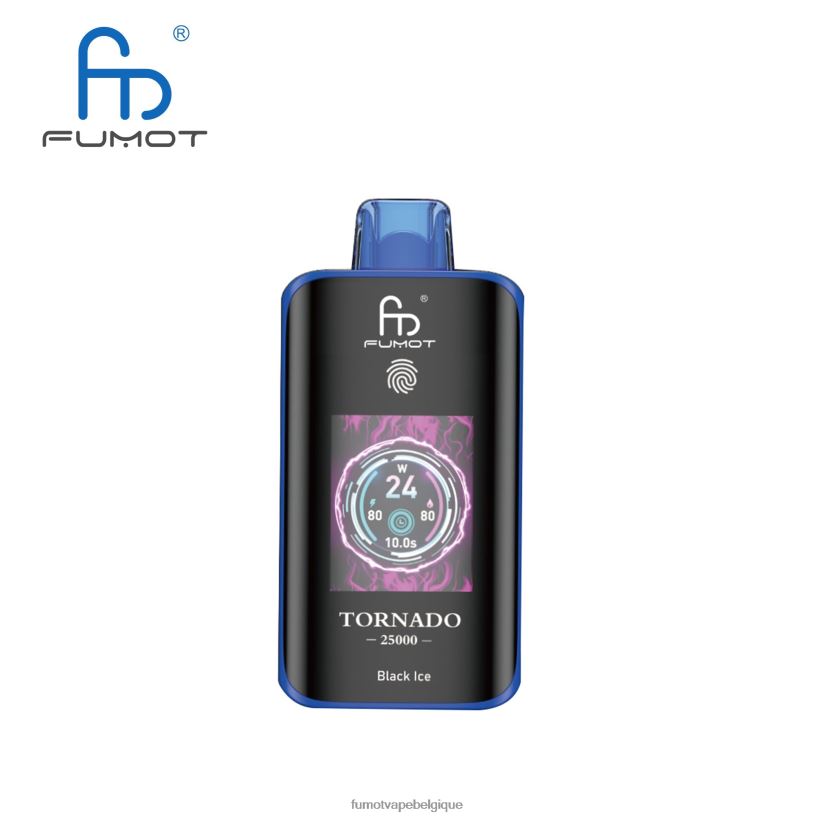 Fumot Vape Belgique - Fumot Tornado 25000 vapes jetables glace noire XL0RP2