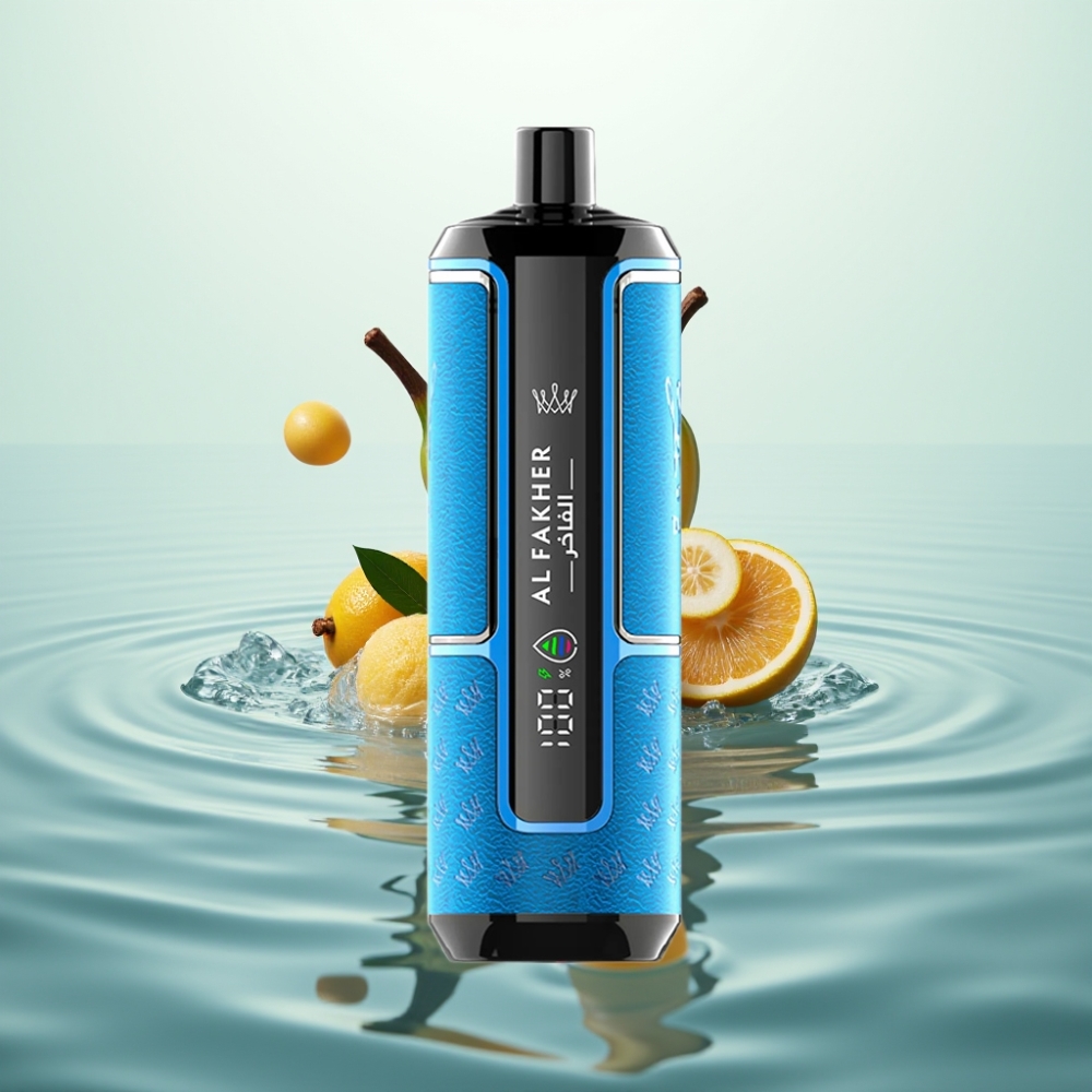 Al Fakher Crown Bar 15K Hypermax 22ml 600mAh Type-C DTL 6mg Compact Océan Bleu