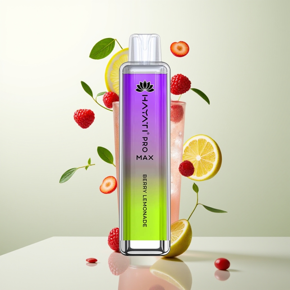 Hayati Pro Max 4000 Puffs E-Cigarette Jetable Rechargeable 1400mAh LED Citronnade aux Baies