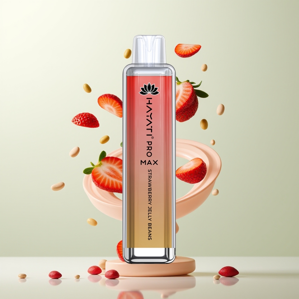Hayati Pro Max 4000 Puffs E-liquide Rechargeable 1400mAh Bonbons à la Fraise