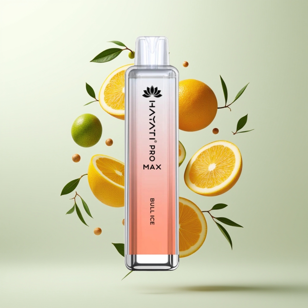 Hayati Pro Max 4000 Puffs Glace de Taureau Rechargeable LED 1400mAh