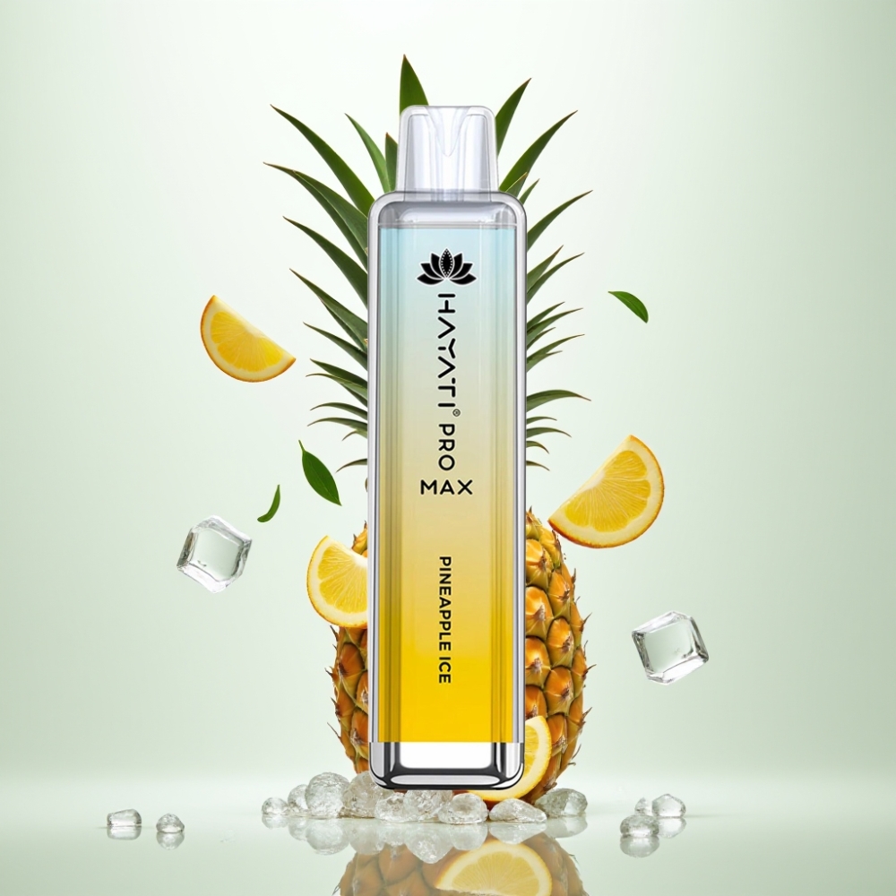 Hayati Pro Max 4000 Puffs Rechargeable Crystal LED Ananas Glacé Disposable Vape