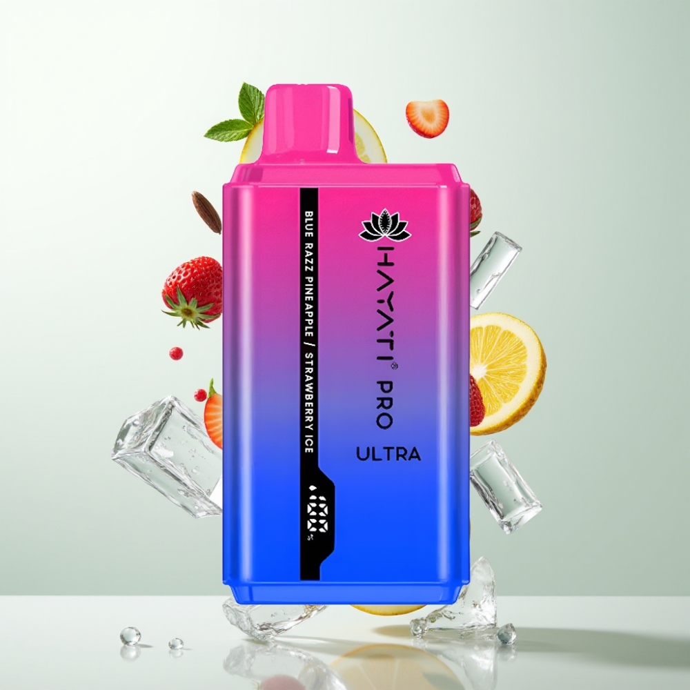Hayati Pro Ultra 15000 Puffs 850mAh 24ml 2% Bleu Razz Ananas Fraise Glace