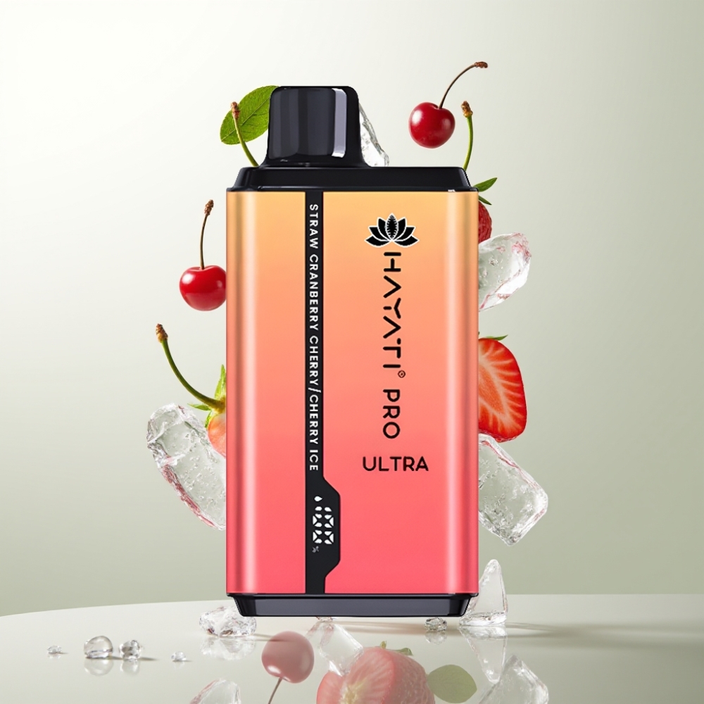 Hayati Pro Ultra 15000 Puffs 850mAh 24ml 2% Fraise Cranberry Cerise Glace