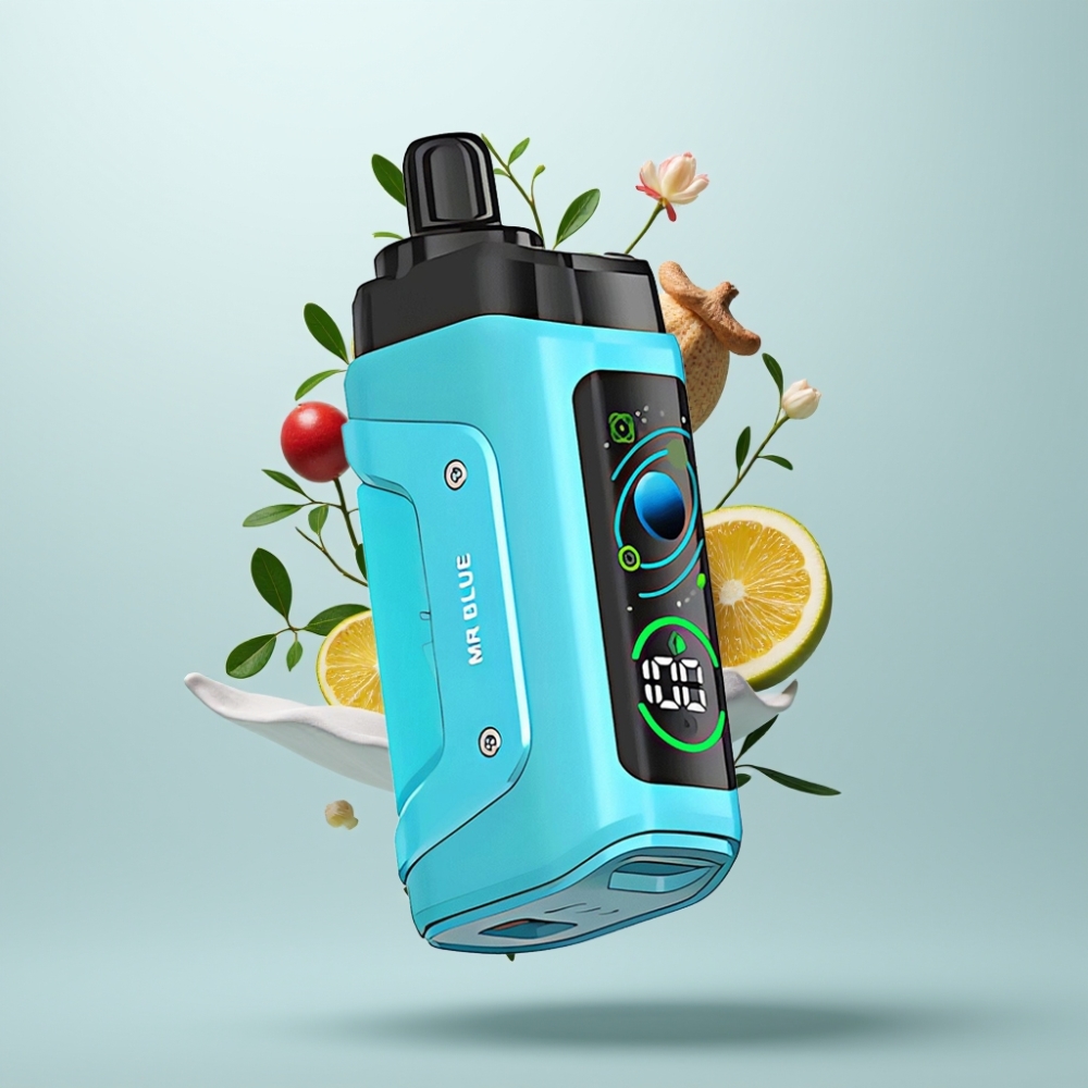 Razz Bar 45000 Puffs Résistance 1.0 Ohm Mesh Batterie 650 Mah Rechargeable Type-C Arôme M. Bleu