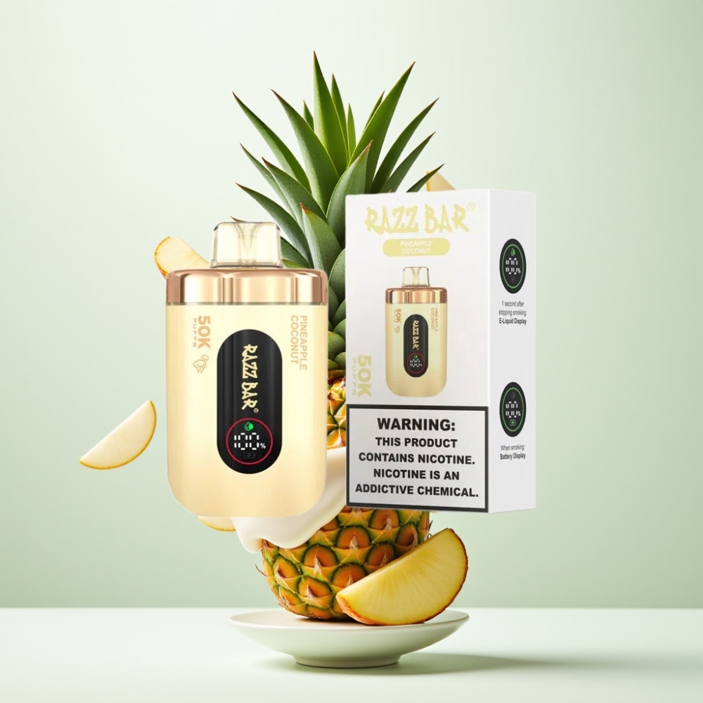Razz Bar 50K Puffs Rechargeable Type-C 2% Ananas Coco