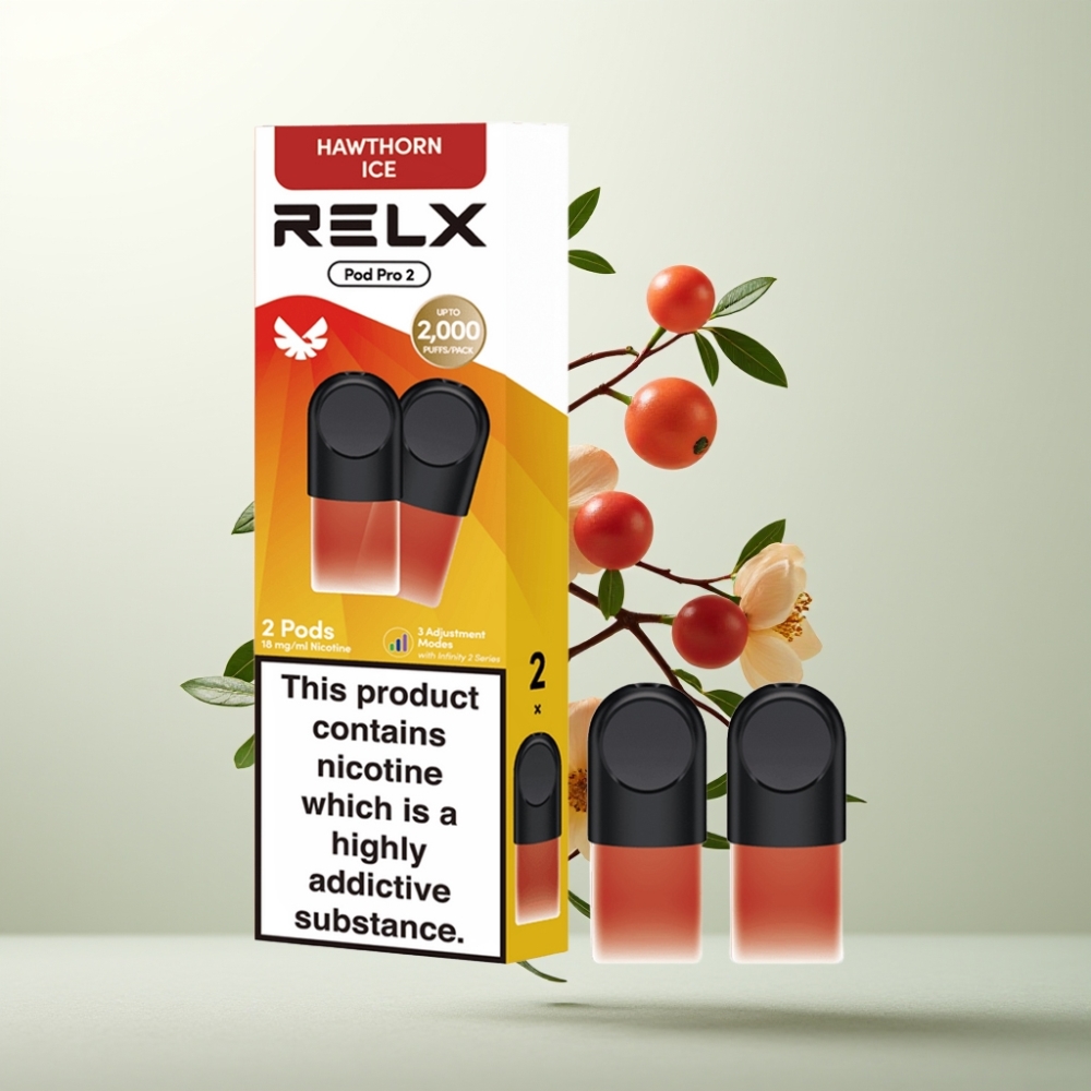 RELX Pod Pro 2 600 Puffs 1,9ml 1,8% Aubépine Glacée Eco/Smooth/Boost