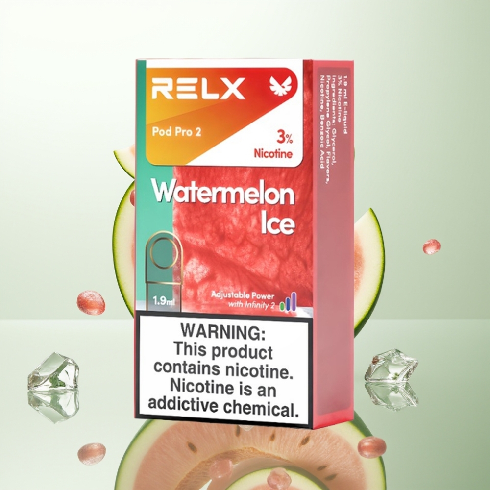 RELX Pod Pro 2 600 Puffs 1.9ml 3% Pastèque Glacée Eco/Smooth/Boost
