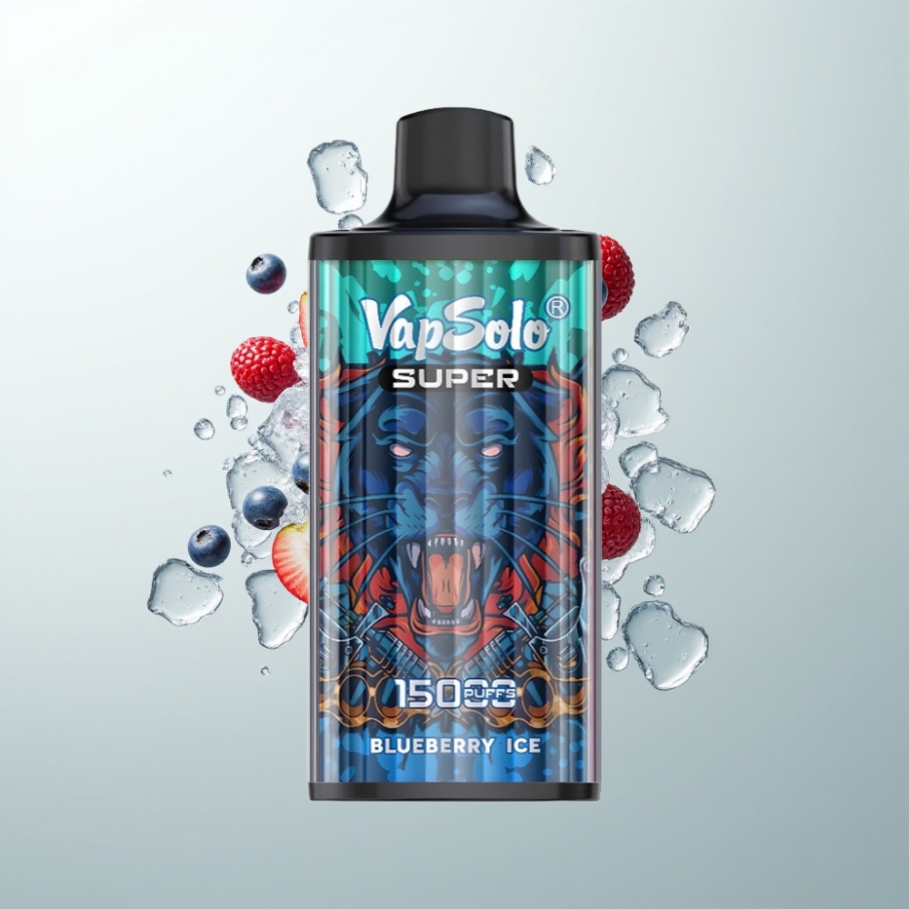 Vapsolo Super 15000 Puffs 40ml 850mah Type-C Myrtille Glacé