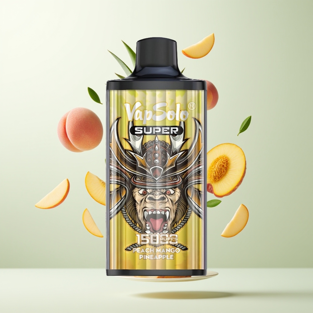 Vapsolo Super 15000 Puffs 40ml 850mah Type-C Pêche Mangue Ananas