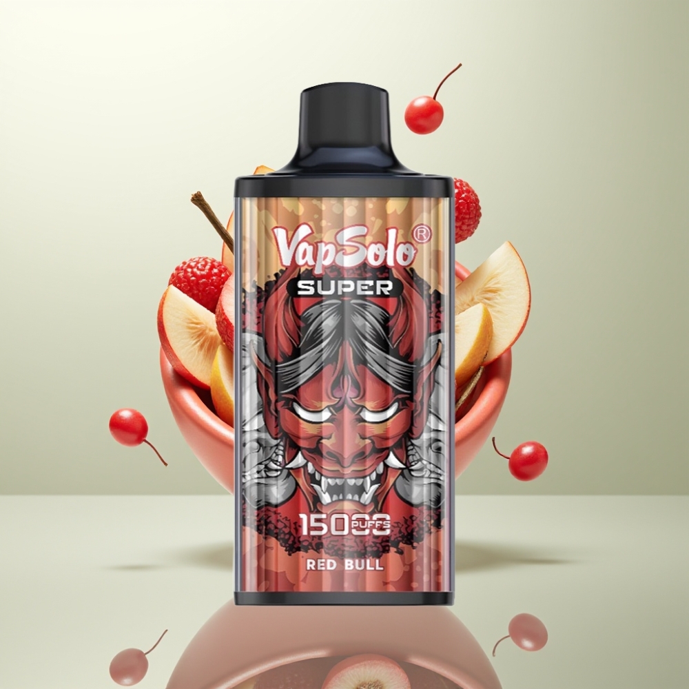 Vapsolo Super 15000 Puffs 40ml 850mah Type-C Red Bull (Taureau Rouge)