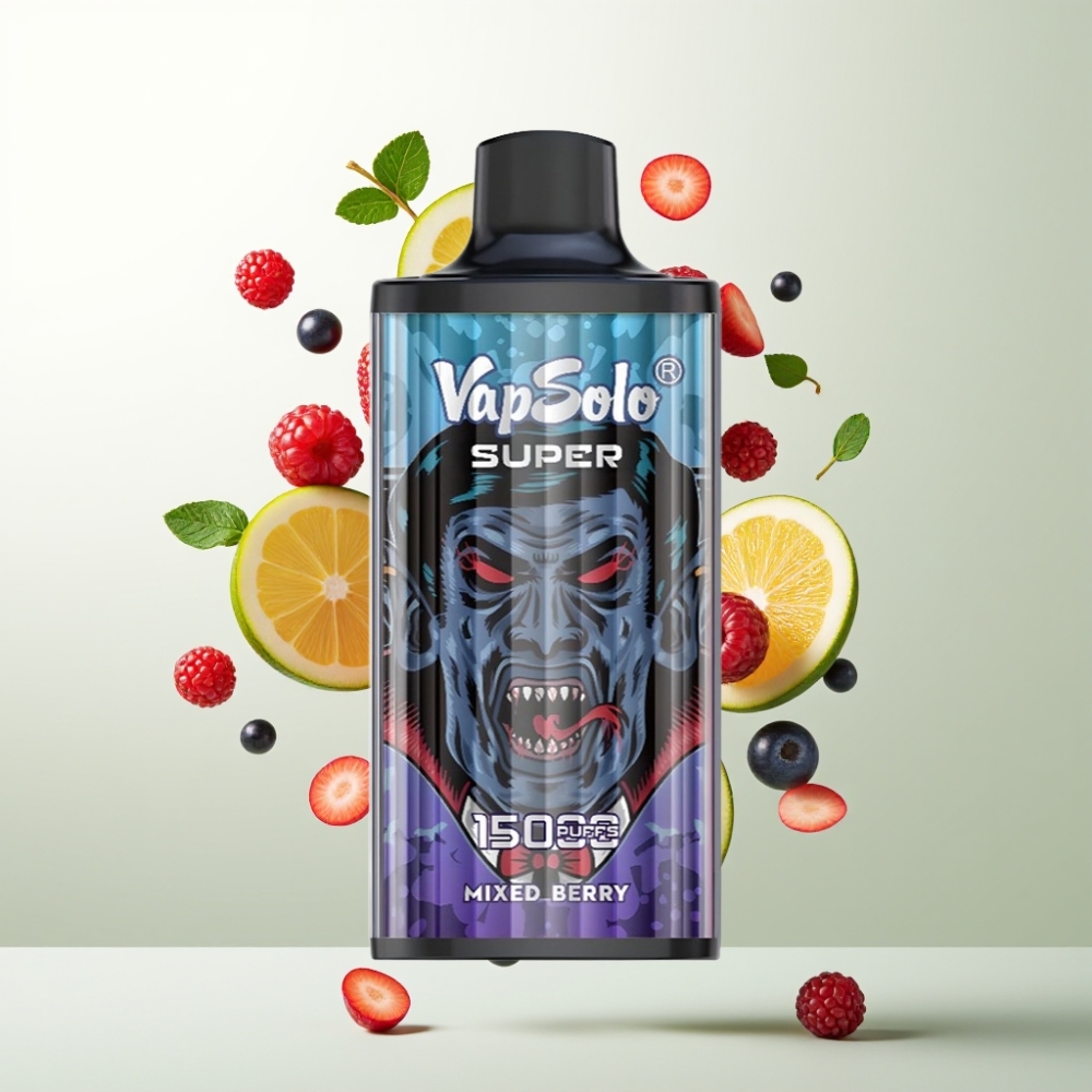 Vapsolo Super 15000 Puffs 40ml Baies Mixtes 850mah Type-C
