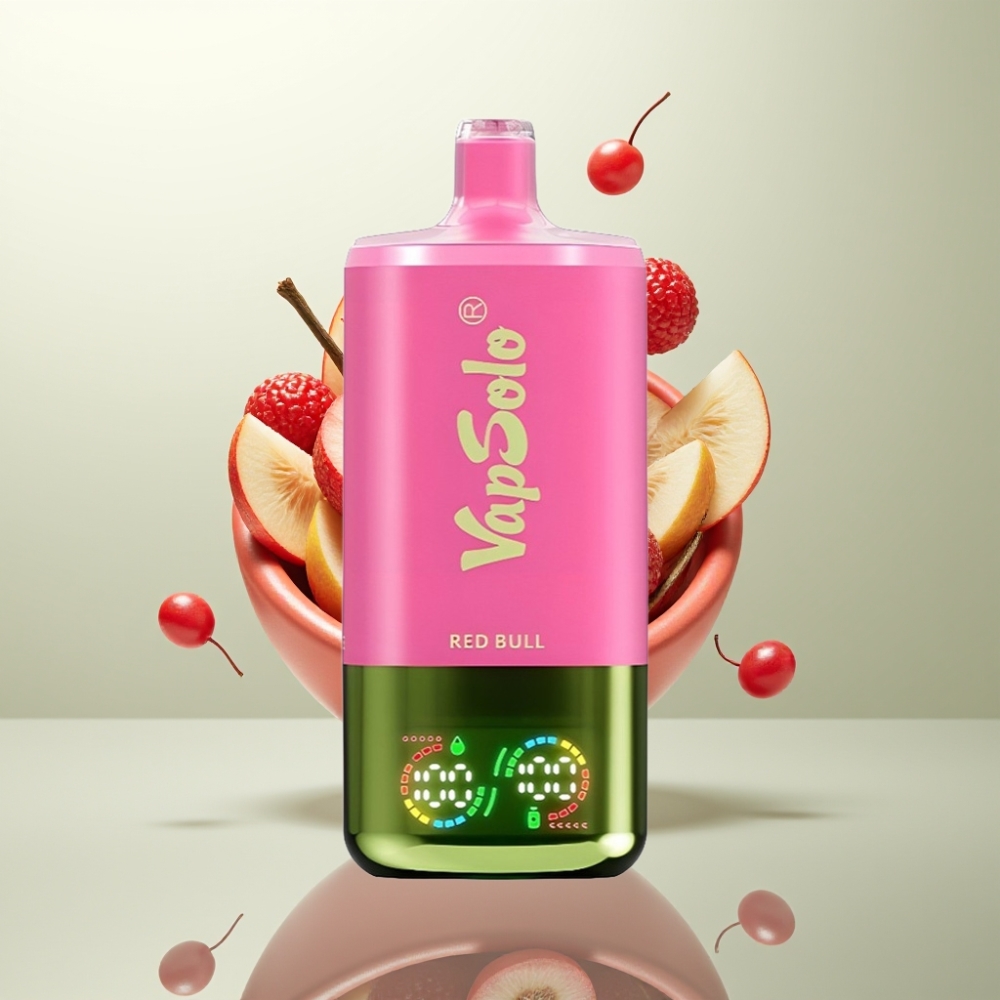 VapSolo Triple 30000 Puffs 40ml 3 Réservoirs Red Bull (Taureau Rouge) Type-C