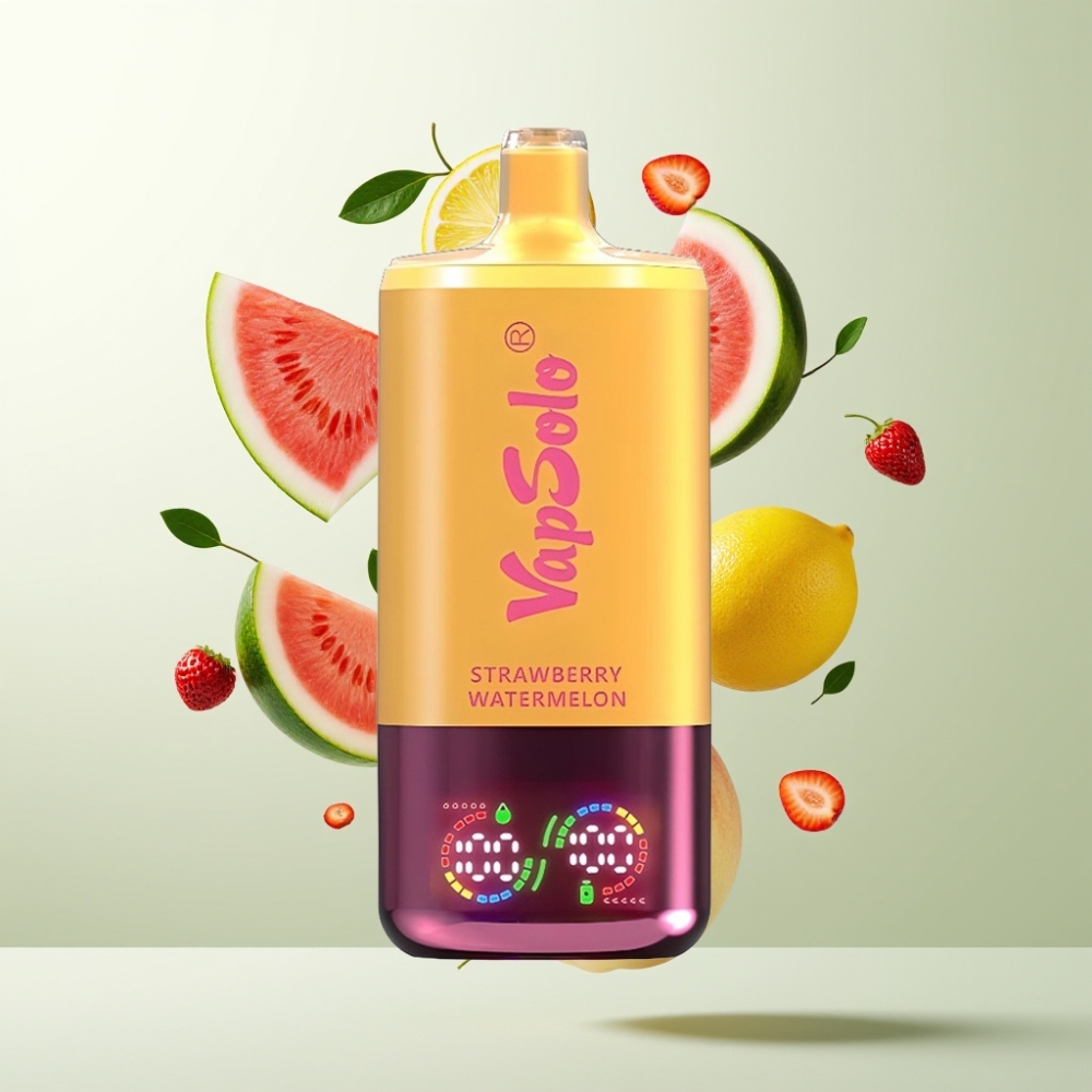 VapSolo Triple 30000 Puffs 40ml 3 Réservoirs Type-C Fraise Pastèque & Citron Pêche
