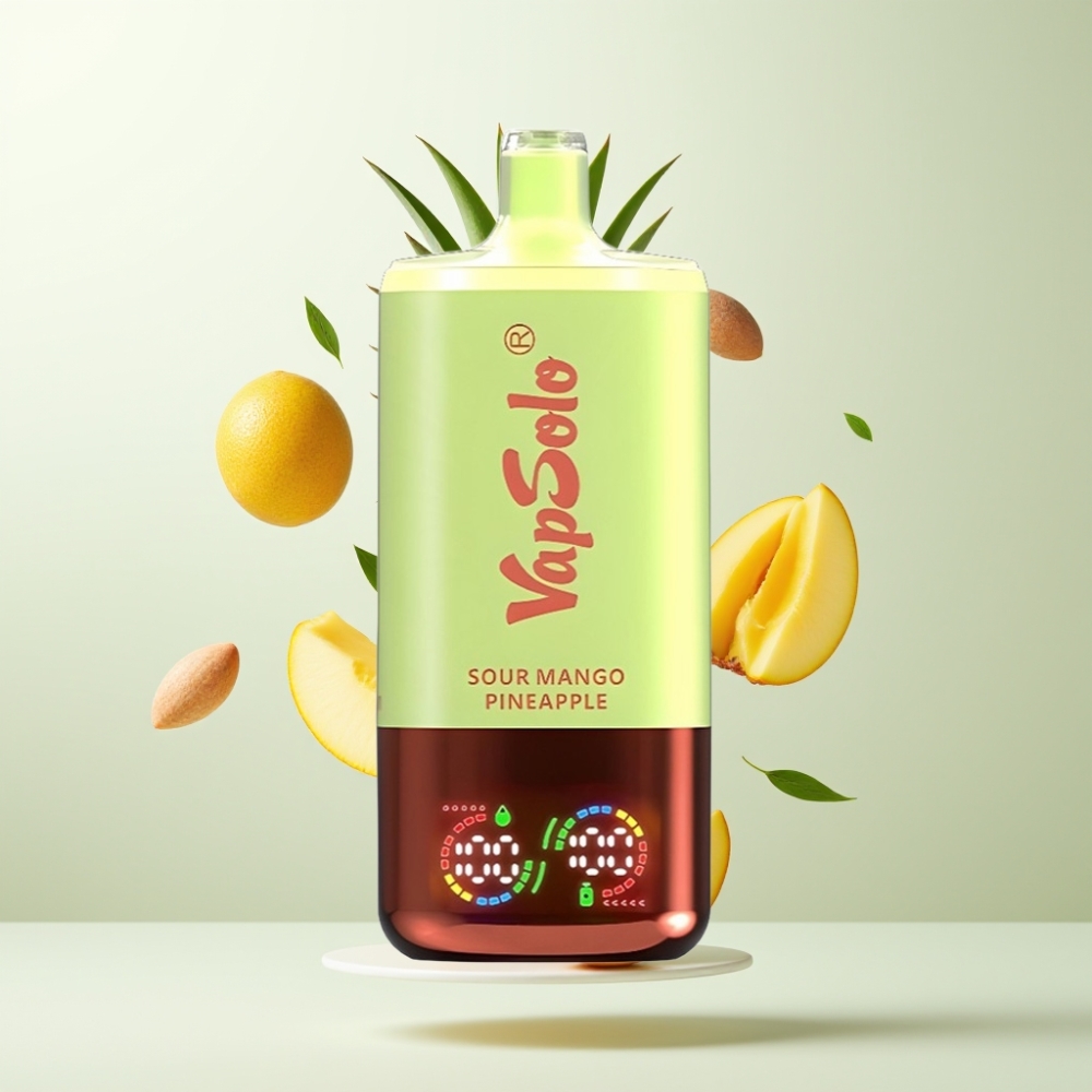VapSolo Triple 30000 Puffs 40ml Mangue Ananas Aigre 3 Réservoirs Type-C