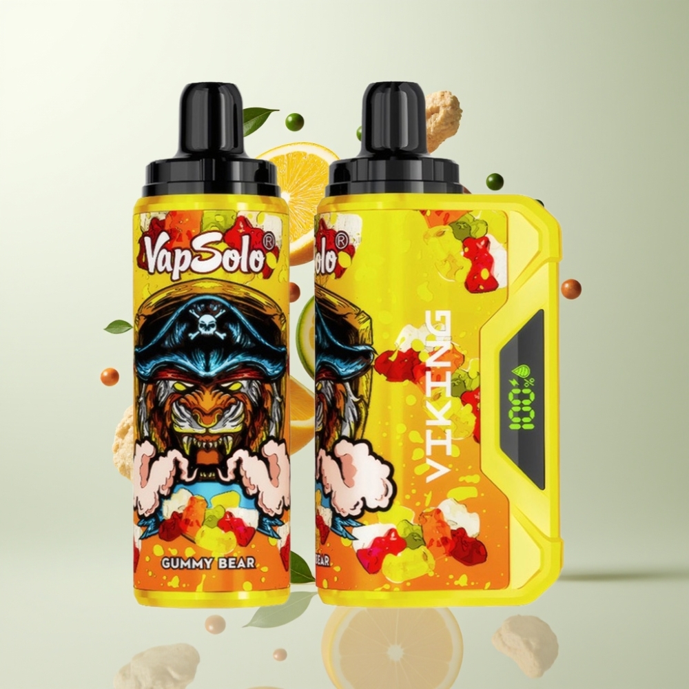 VapSolo VIKING 12000 Puffs 22ml Ourson Gélifié Type-C LED
