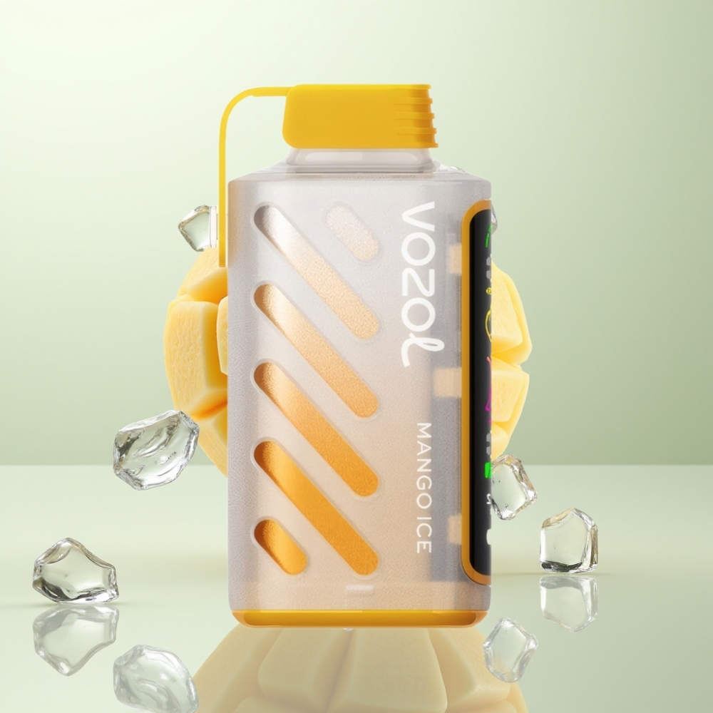 VOZOL Gear Power 20000 Puffs Technologie S.i.L.C. Tech Dual Mesh Coil Ecran Plein 20mL 5% Mangue Glacée