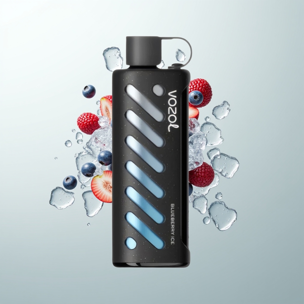 VOZOL Gear Shisha 25000 Puffs Dual Mesh Glace Myrtille S.iL.C Tech 1000mAh