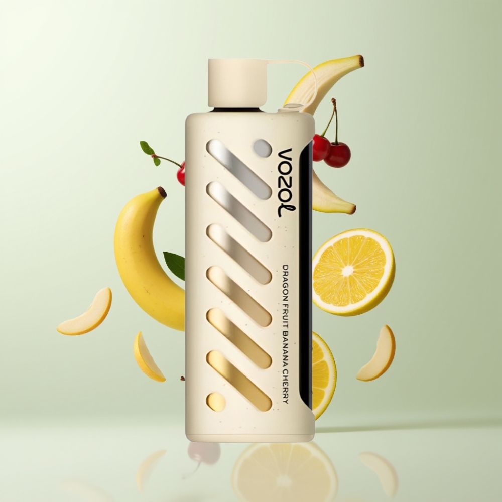 VOZOL Gear Shisha 25000 Puffs - Fruit du Dragon Banane Cerise - 1000mAh 5mg/ml S.i.L.C Tech Dual Mesh