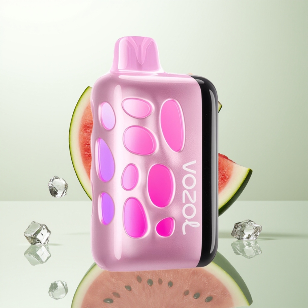 VOZOL RAVE 40000 Puffs Pastèque Glacée Design Lumineux 270° Mode Fête Synchronisé 1000mAh