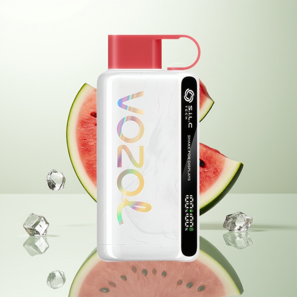 VOZOL STAR 9000/12000 E-liquide Pastèque Glacée avec Technologie S.i.L.C et Protection d'Embout
