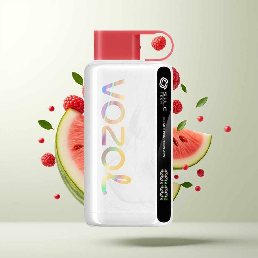 VOZOL STAR 9000/12000 Puffs Affichage Secouez Charge 30% Plus Rapide Framboise Pastèque